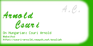 arnold csuri business card